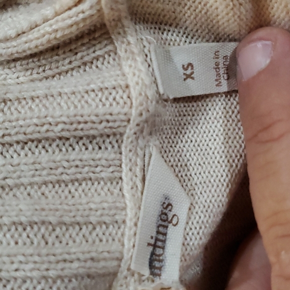 Soft surroundings beige cowl cashmere blend oversized sweater - Picture 8 of 9